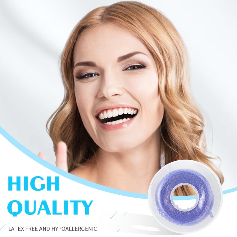 ANNWAH Dental Colorful Orthodontic Braces Rubber Chains,Dental Rubber Chains for Braces Power Chains for Orthodontic Treatment(Continuous,Purple 16) - Image 2